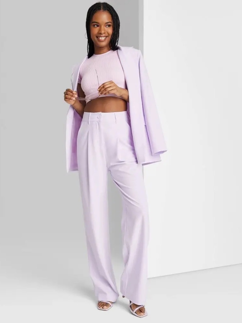wild fable Lavender Wide-Leg Dress Pants